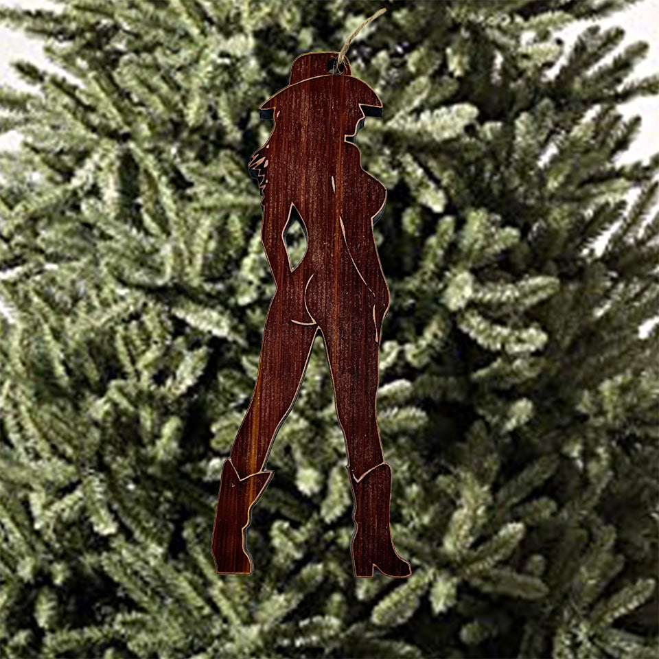 Sexy Cowgirl - Cedar Ornament Sexy Cowgirl - Cedar Ornament