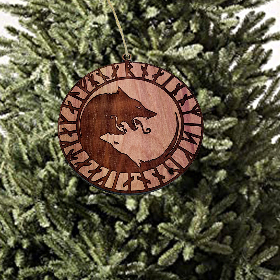 Nordic Viking - Raw Cedar Ornament Nordic Viking - Raw Cedar Ornament