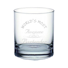 Load image into Gallery viewer, Rocks Glass - Worlds most awesome Bartender - Double Old Fashioned