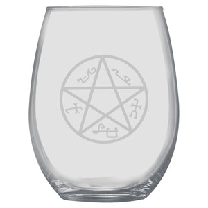 15oz Stemless Wine Glass -  Demon Trap