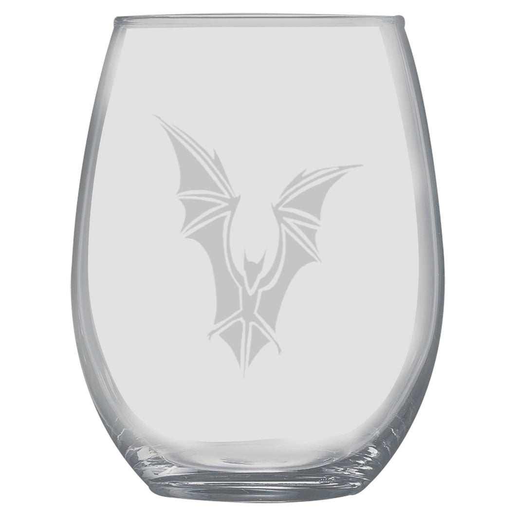 15oz Stemless Wine Glass - The Bat