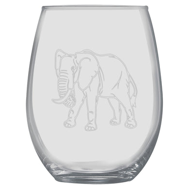 15oz Stemless Wine Glass -  Elephant