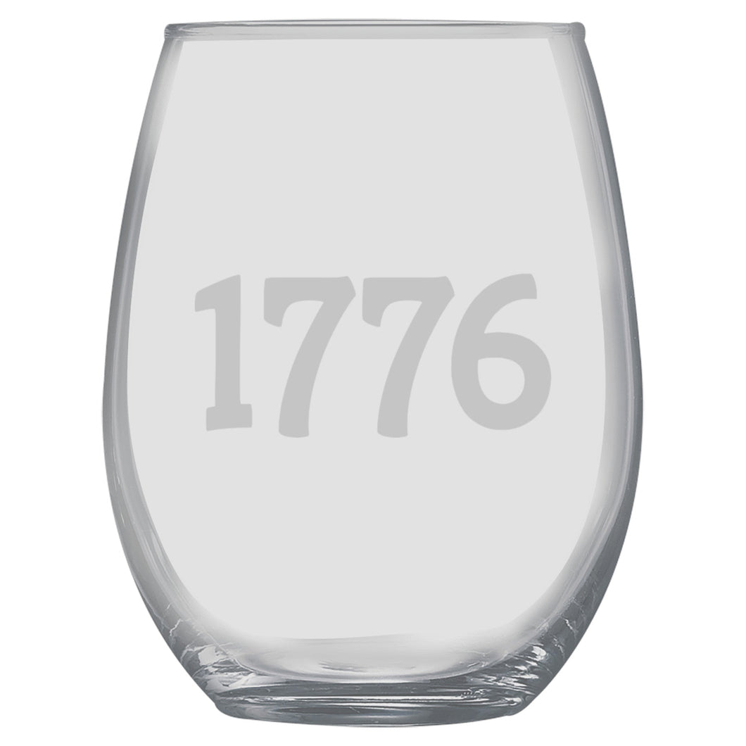 15oz Stemless Wine Glass -  1776