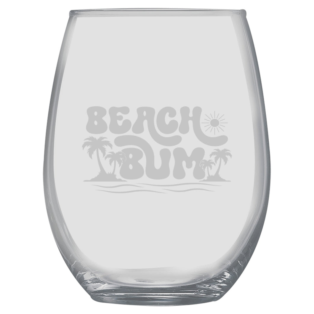 15oz Stemless Wine Glass -  Beach Bum