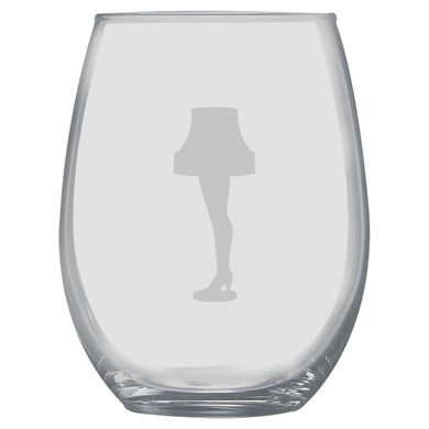 15oz Stemless Wine Glass -  Leg Lamp