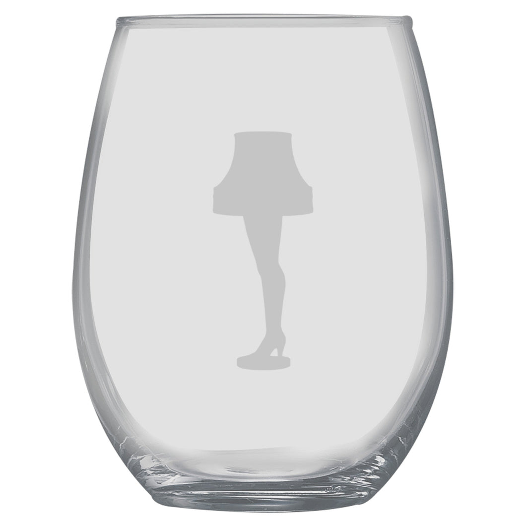 15oz Stemless Wine Glass -  Leg Lamp