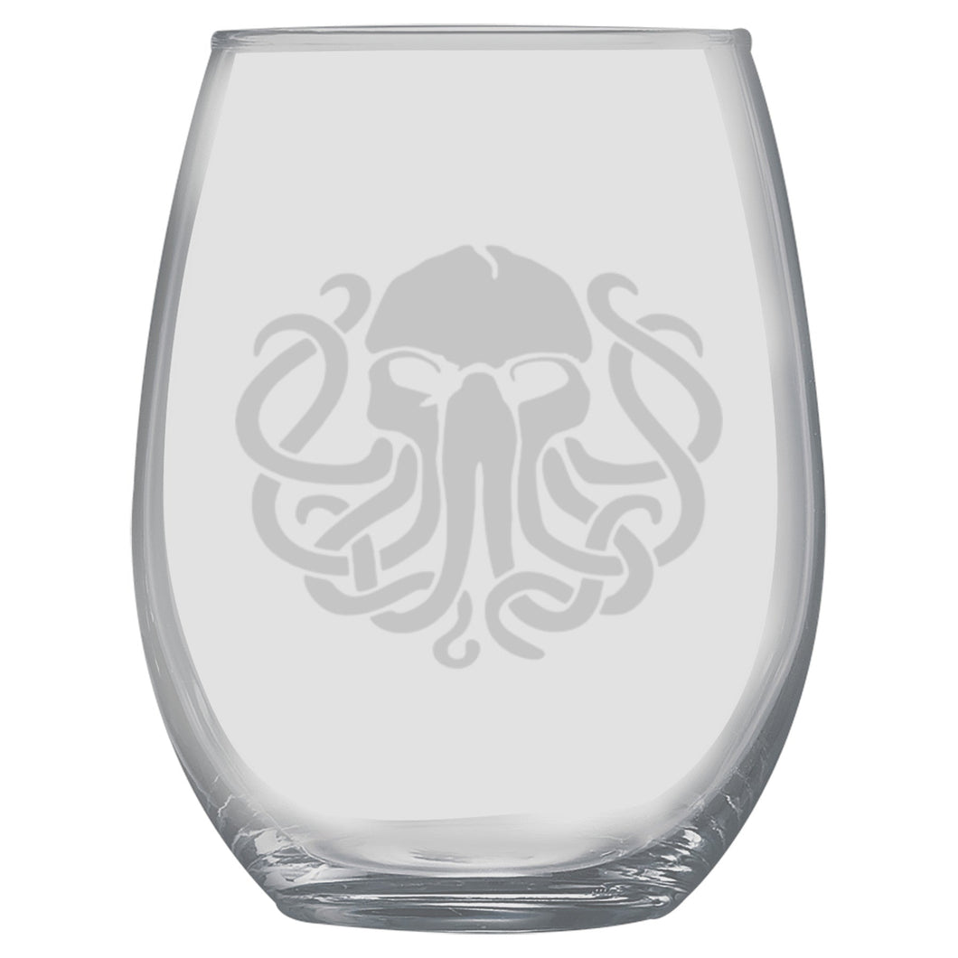 15oz Stemless Wine Glass -  Cthulhu