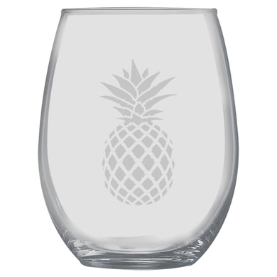 15oz Stemless Wine Glass - Pineapple