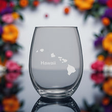 Load image into Gallery viewer, 15oz Stemless Wine Glass - Hawaii