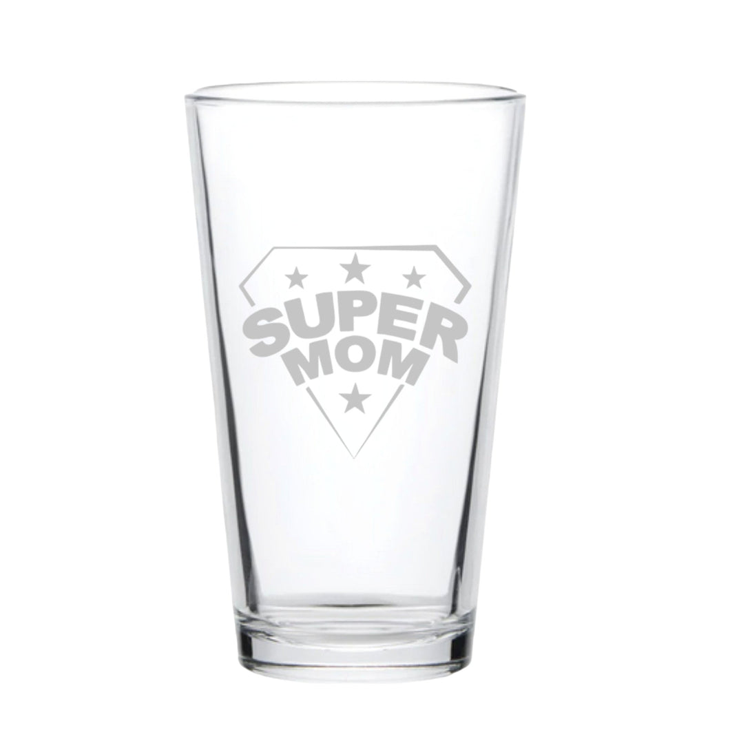 16oz Beer Mug - Super Mom