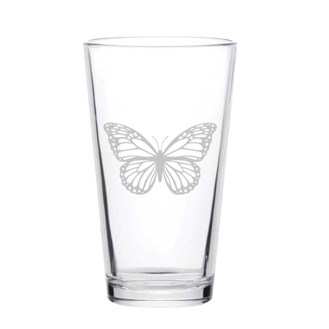16oz Beer Mug - Butterfly