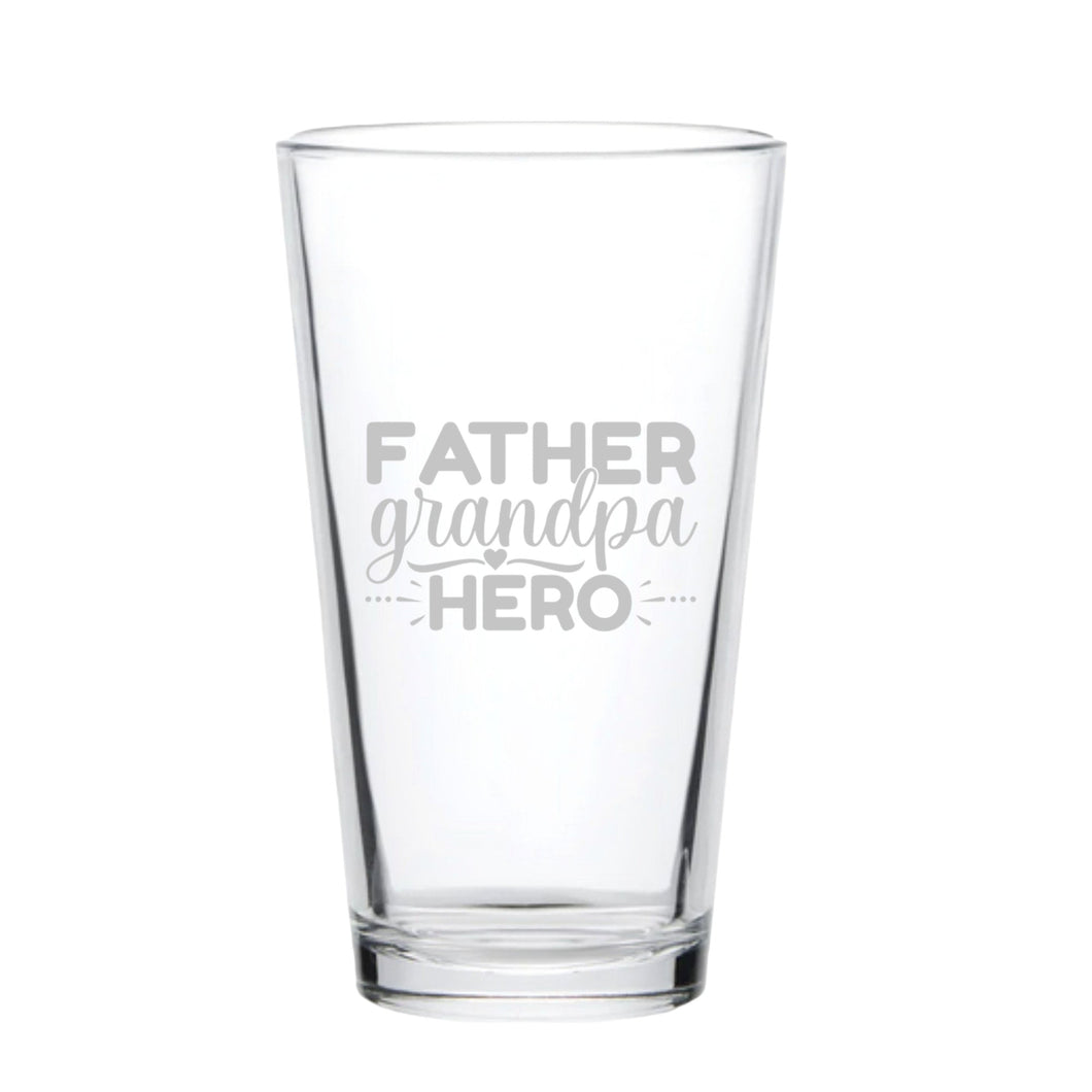 16oz Beer Mug - Father Grandpa Hero
