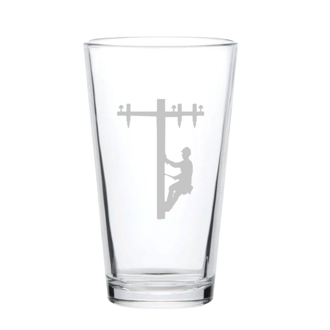 16oz Beer Mug - Lineman