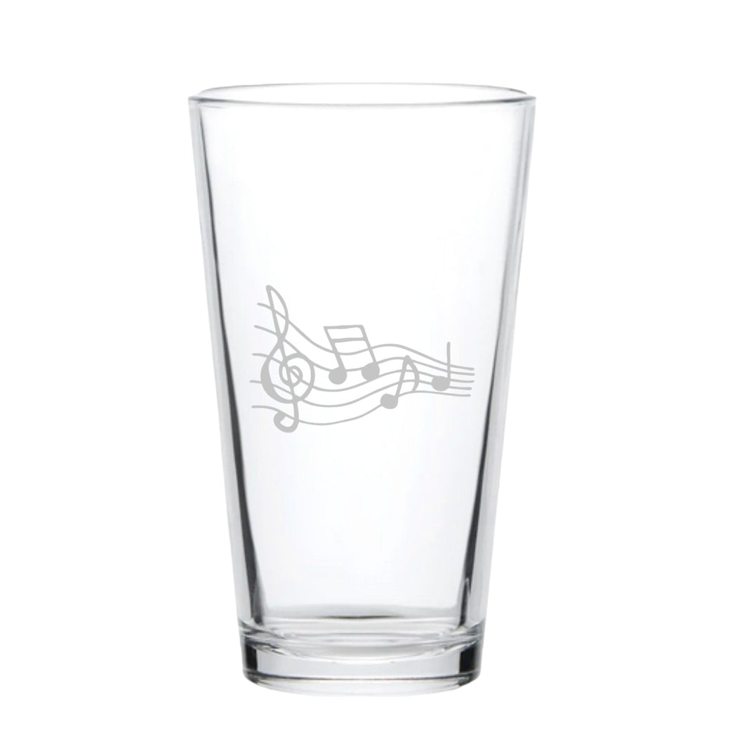 16oz Beer Mug - Music Notes