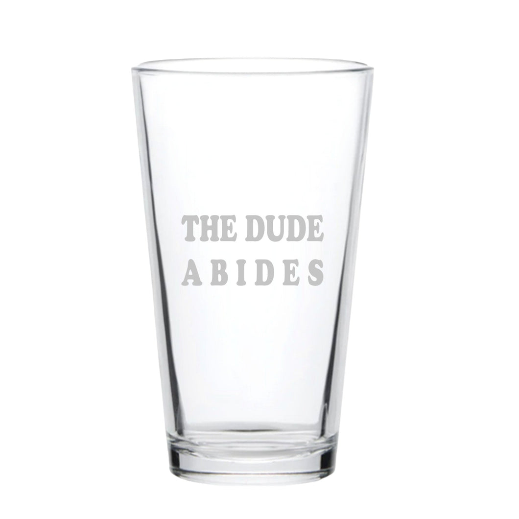 16oz Beer Mug - The Dude Abides
