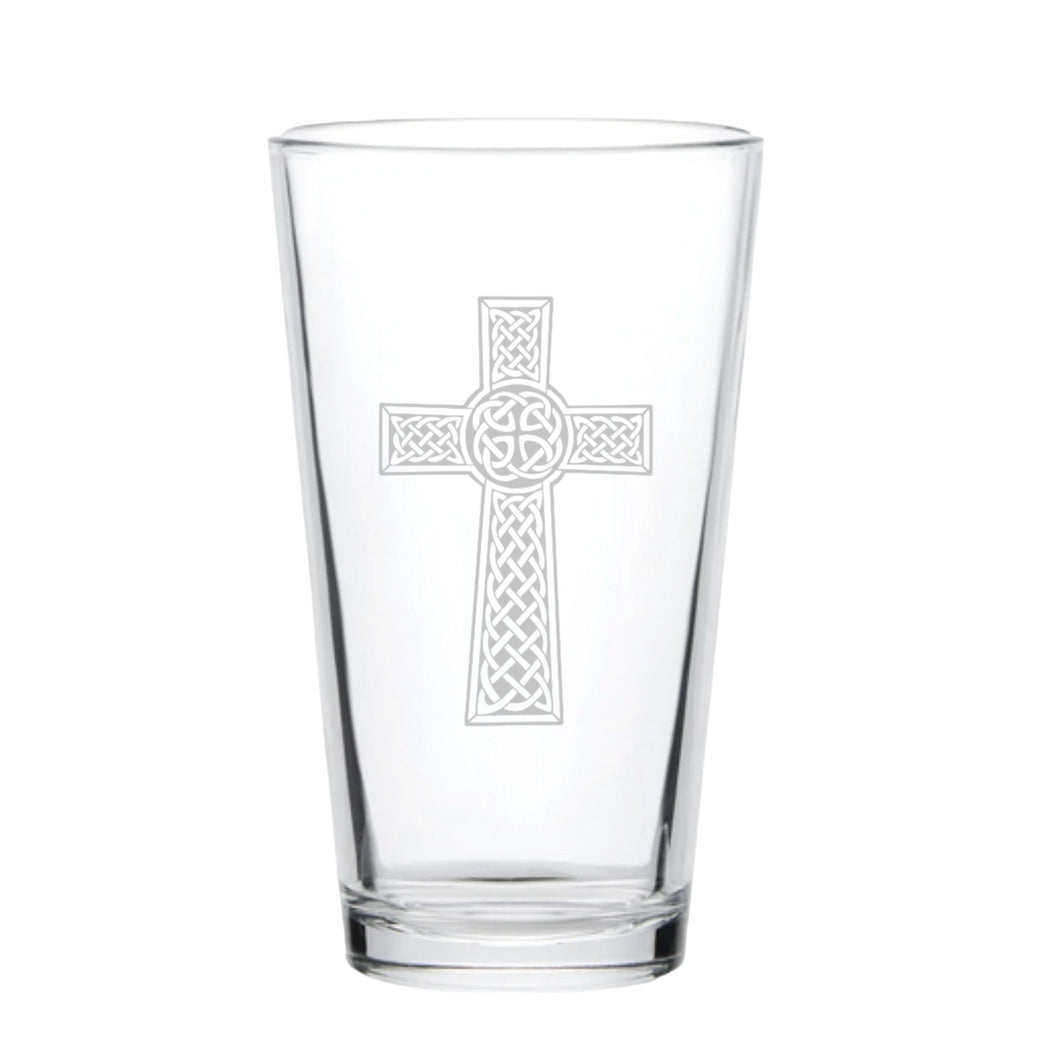 16oz Beer Mug - Celtic Cross