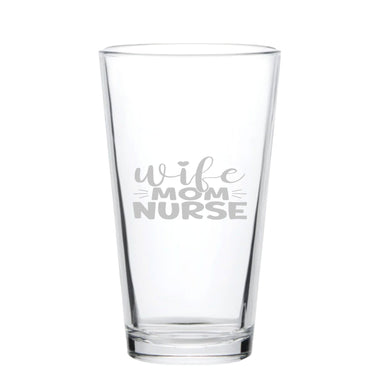 16oz Beer Mug - Wife Mom Nurse