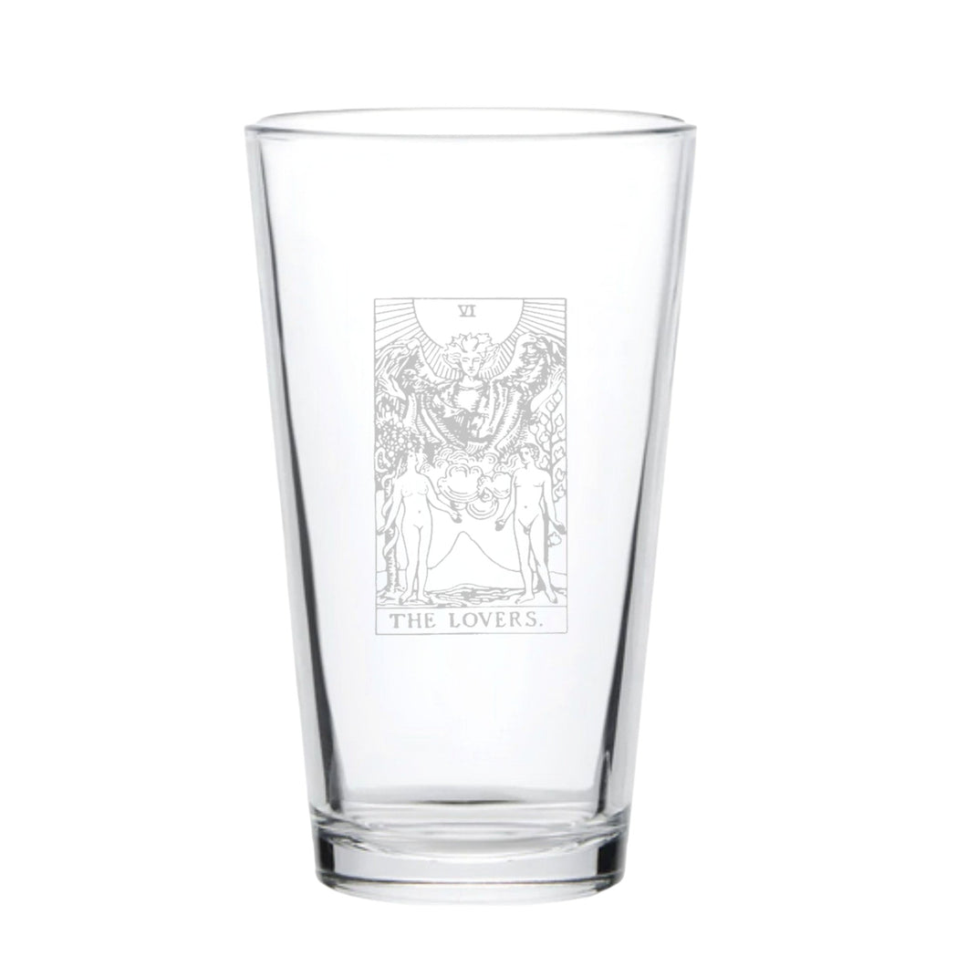 16oz Beer Mug - The Lovers Tarot Card