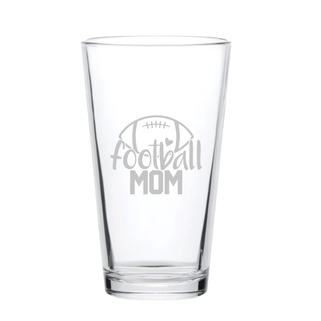 16oz Beer Mug - Football Mom