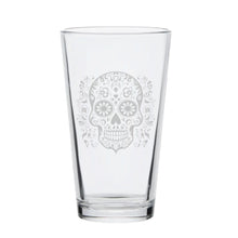 Load image into Gallery viewer, 16oz Beer Mug - Sugar Skull - Day of the Dead