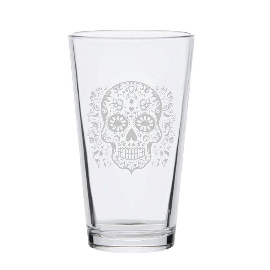 16oz Beer Mug - Sugar Skull - Day of the Dead