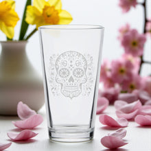 Load image into Gallery viewer, 16oz Beer Mug - Sugar Skull - Day of the Dead