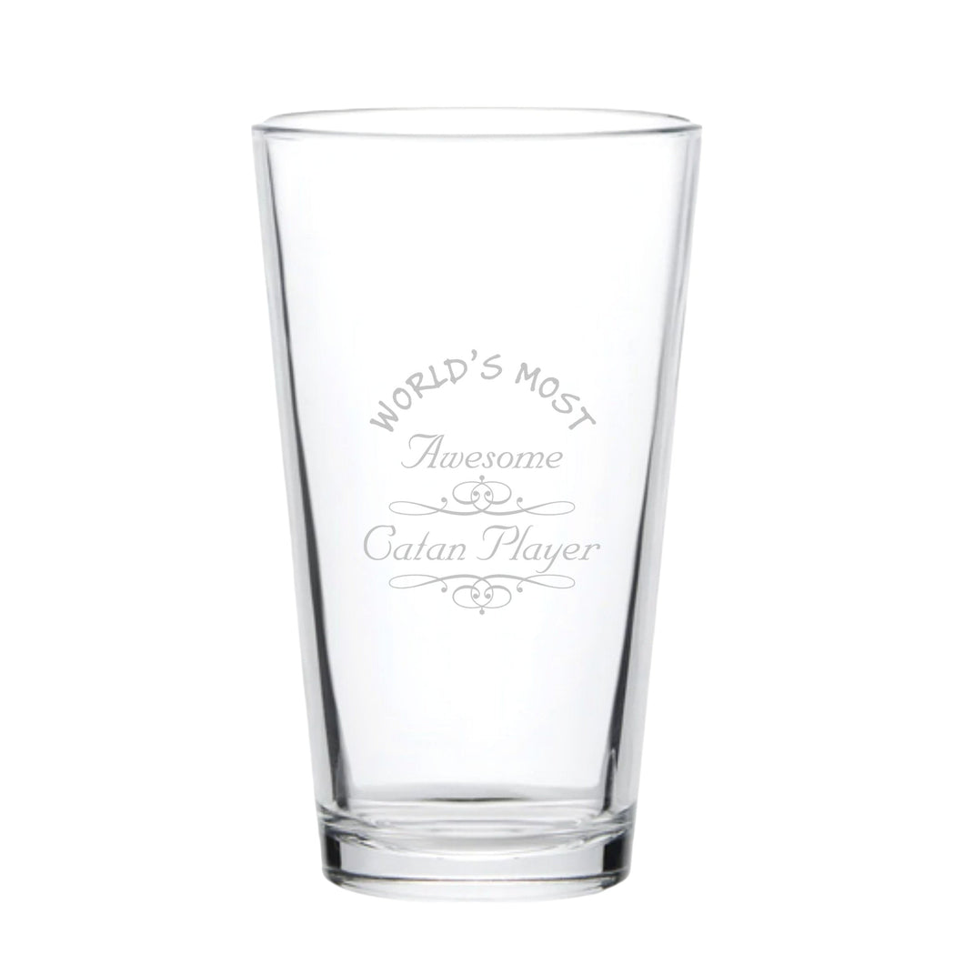 16oz Beer Mug - Worlds most awesome Catan Player