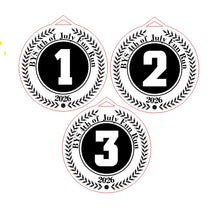 Load image into Gallery viewer, AwardS - PERSONALIZED (4 of each) 1st 2nd &amp; 3rd Place Standard Medals - Cedar CUSTOM ORDER