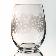 Load image into Gallery viewer, 15oz Stemless Wine Glass Set - Gears + Slate Coaster