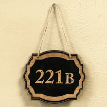 Load image into Gallery viewer, 221b - Black Door Sign 5x6