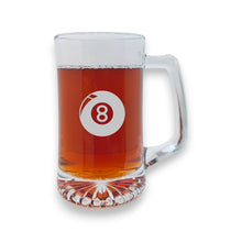 Load image into Gallery viewer, 25oz Beer mug with handle - Eight Ball - Pool