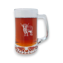 Load image into Gallery viewer, 25oz Beer mug with handle - Highland Cow