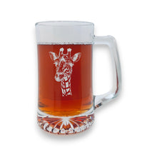 Load image into Gallery viewer, 25oz Beer mug with handle - Longneck Giraffe