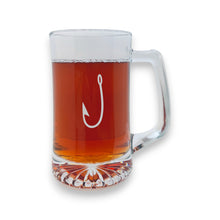Load image into Gallery viewer, 25oz Beer mug with handle - Fish Hook