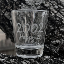 Load image into Gallery viewer, 2oz 2002 Happy 21 Shotglass