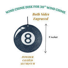 Load image into Gallery viewer, Wind Chime - Eight Ball - Black powder coated