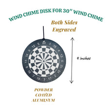 Load image into Gallery viewer, Wind Chime - Dart Board  - Black powder coated