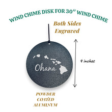 Load image into Gallery viewer, Wind Chime - Ohana (Family)  - Black powder coated