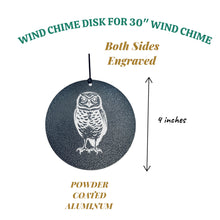 Load image into Gallery viewer, Wind Chime - Burrowing Owl - Black powder coated