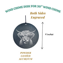 Load image into Gallery viewer, Wind Chime - Highland Cow - Black powder coated