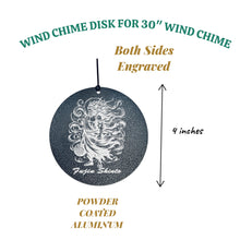 Load image into Gallery viewer, Wind Chime - Fujin Shinto Japanese God of Wind - Black powder coated