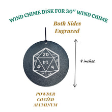 Load image into Gallery viewer, Wind Chime - 20 Sided Dice - Black powder coated