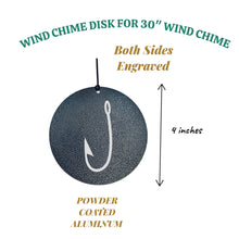 Load image into Gallery viewer, Wind Chime - Fish Hook - Black powder coated