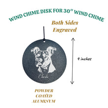 Load image into Gallery viewer, Wind Chime - Pit Bull - PERSONALIZED - Black powder coated