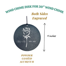 Load image into Gallery viewer, Wind Chime - Rose - PERSONALIZED - powder coated