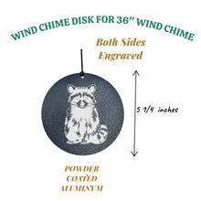 Load image into Gallery viewer, Wind Chime - Raccoon - Black powder coated