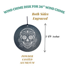 Load image into Gallery viewer, Wind Chime - Sugar Skull Day of the Dead - Black powder coated