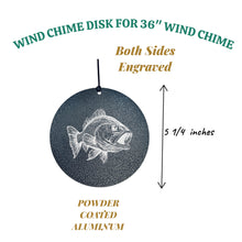 Load image into Gallery viewer, Wind Chime - Bass Fish - Black powder coated