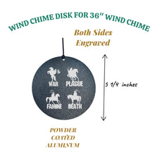 Load image into Gallery viewer, Wind Chime - Four Horsemen of the apocalypse - Black powder coated