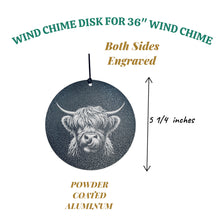 Load image into Gallery viewer, Wind Chime - Highland Cow - Black powder coated